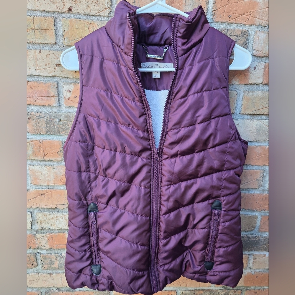 Indigo Deep Purple Quilted Vest - Picture 2 of 12